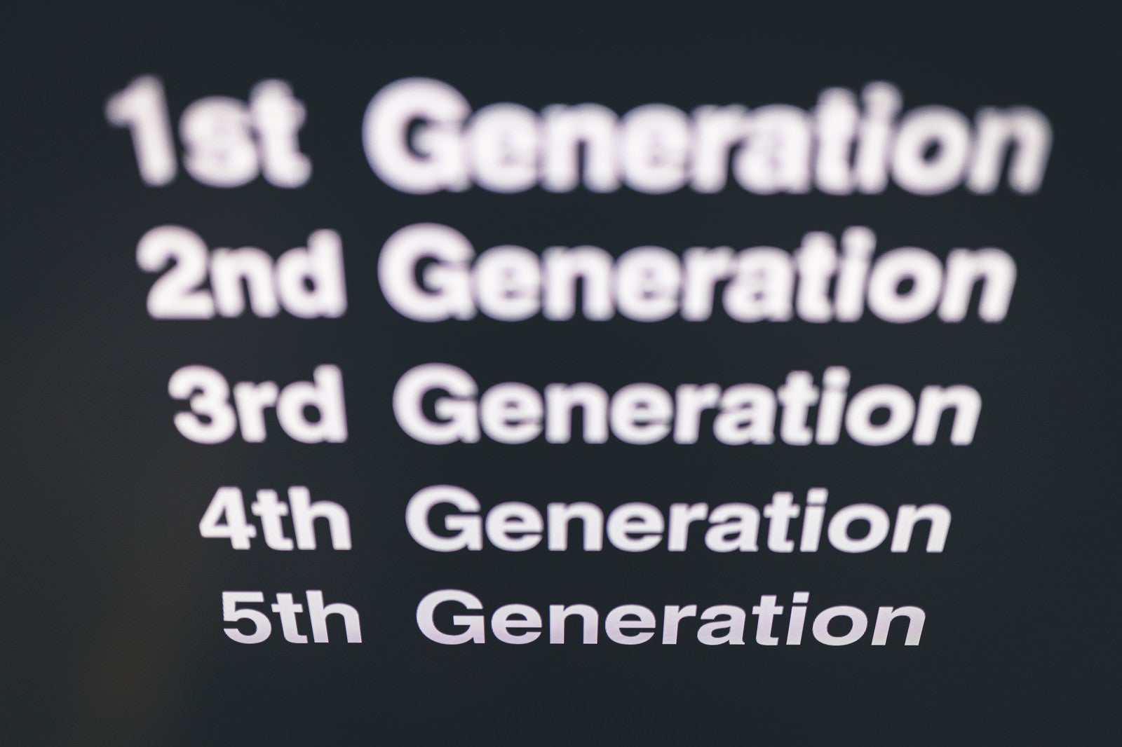 「1st Generation ～ 5th Generation」の写真