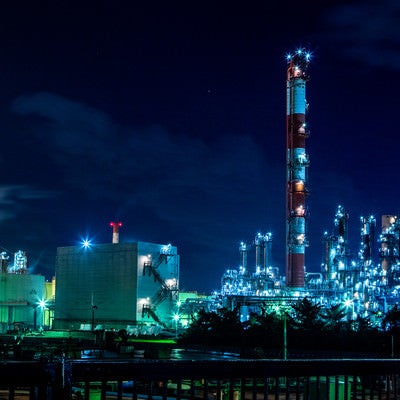 川崎の工場夜景の写真