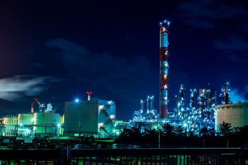 川崎の工場夜景の写真