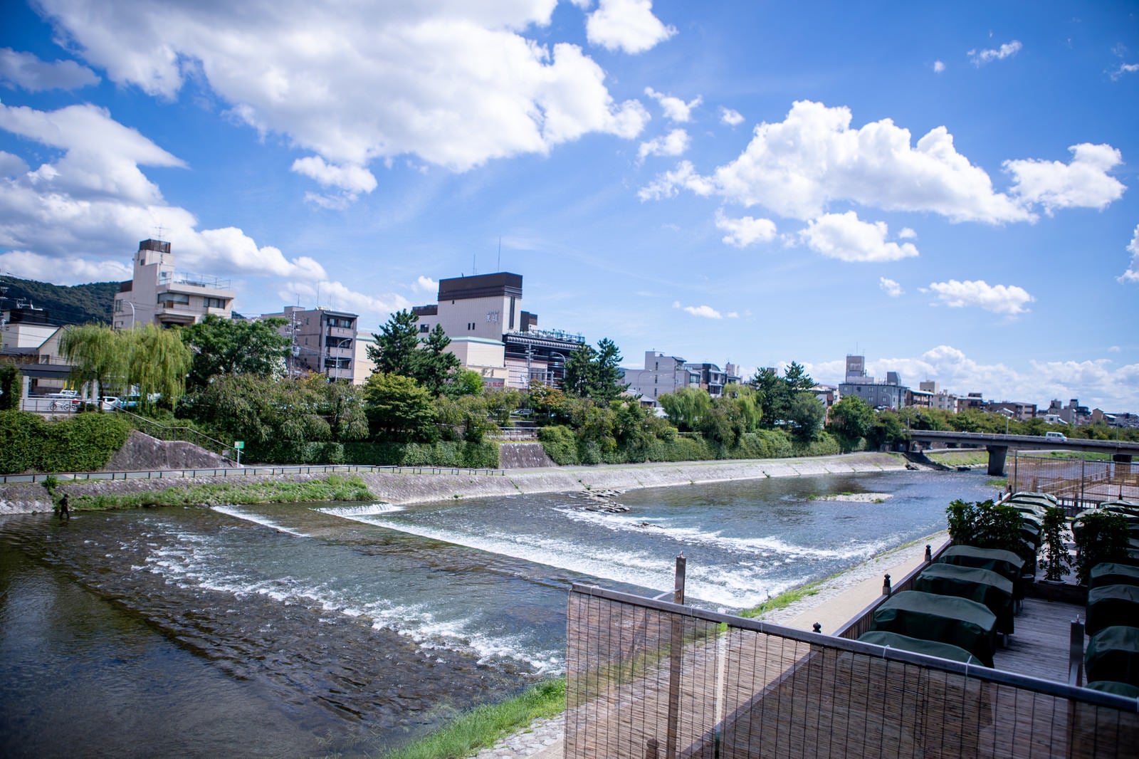 「京都府を流れる一級河川（鴨川）」の写真