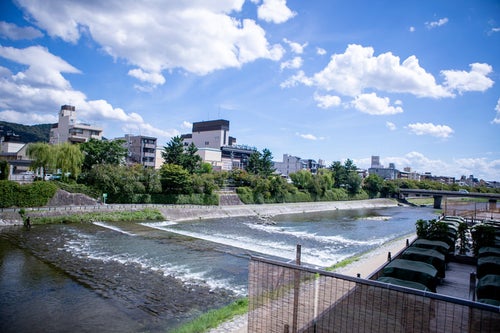 京都府を流れる一級河川（鴨川）の写真