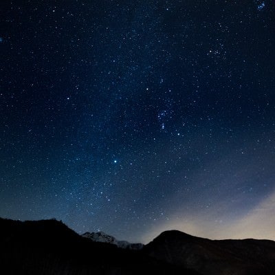 星空がキレイな北アルプスの写真