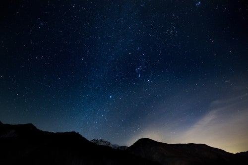 星空がキレイな北アルプスの写真