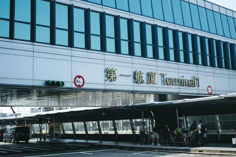 台湾桃園国際空港の停留所の写真