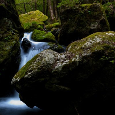 海沢探勝路の三ツ釜の滝の写真