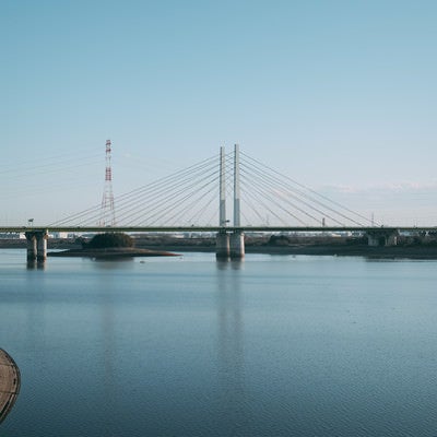 晴れた日の河川の写真