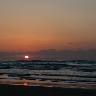 千里浜なぎさドライブウェイからの夕焼けの写真
