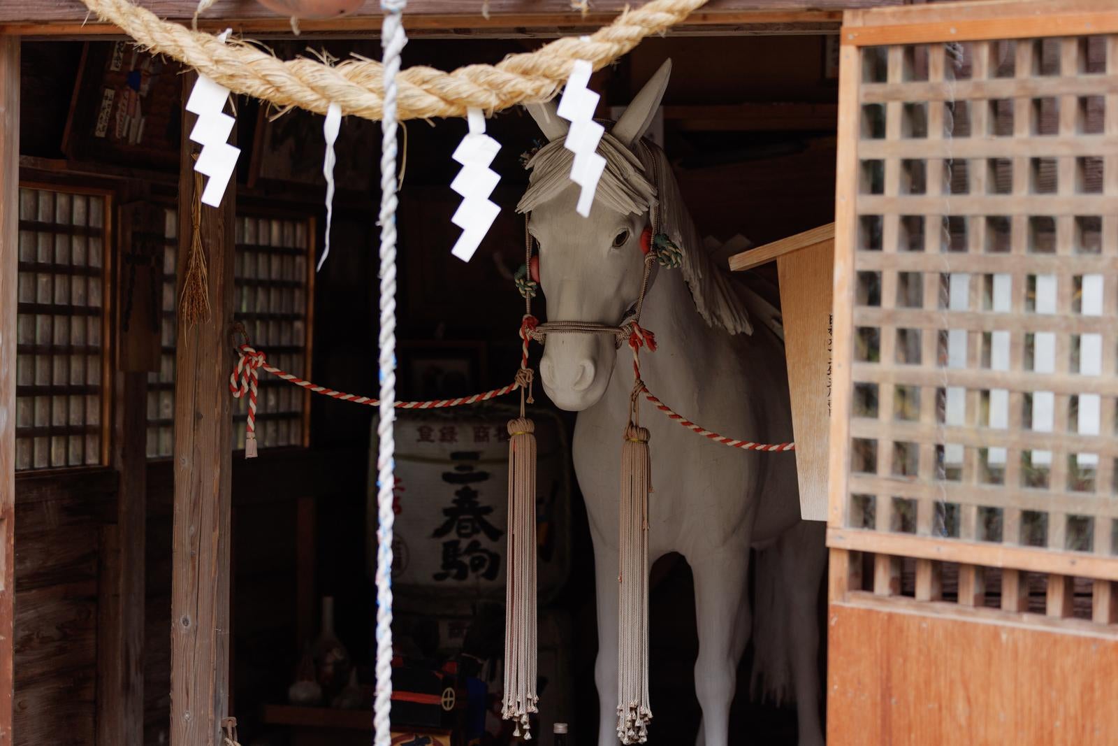「三春神社と大神宮と御神馬」の写真
