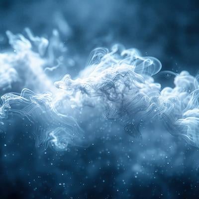 流れるように漂う煙の写真