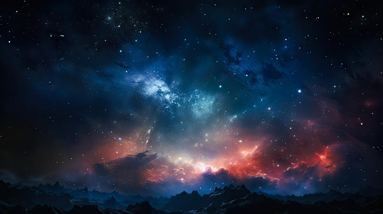 「美しい星雲と荒れ果てた惑星」の写真