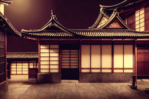 日本家屋の風景の写真