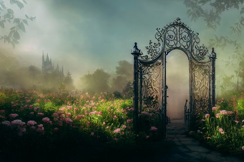 朝靄の中の妖精の門の写真
