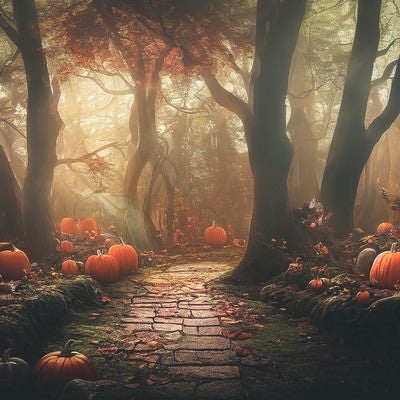 ハロウィンの森の写真