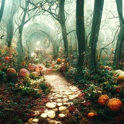 幻想的な魔女の森の写真