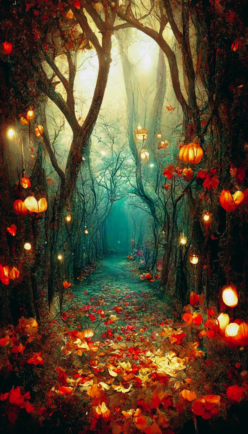「光が誘う深い森」の写真