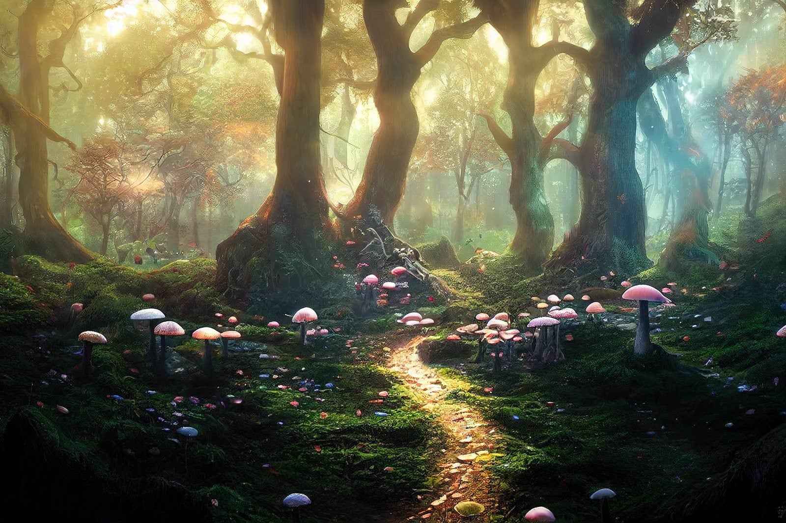 「マジカルきのこが生える森」の写真