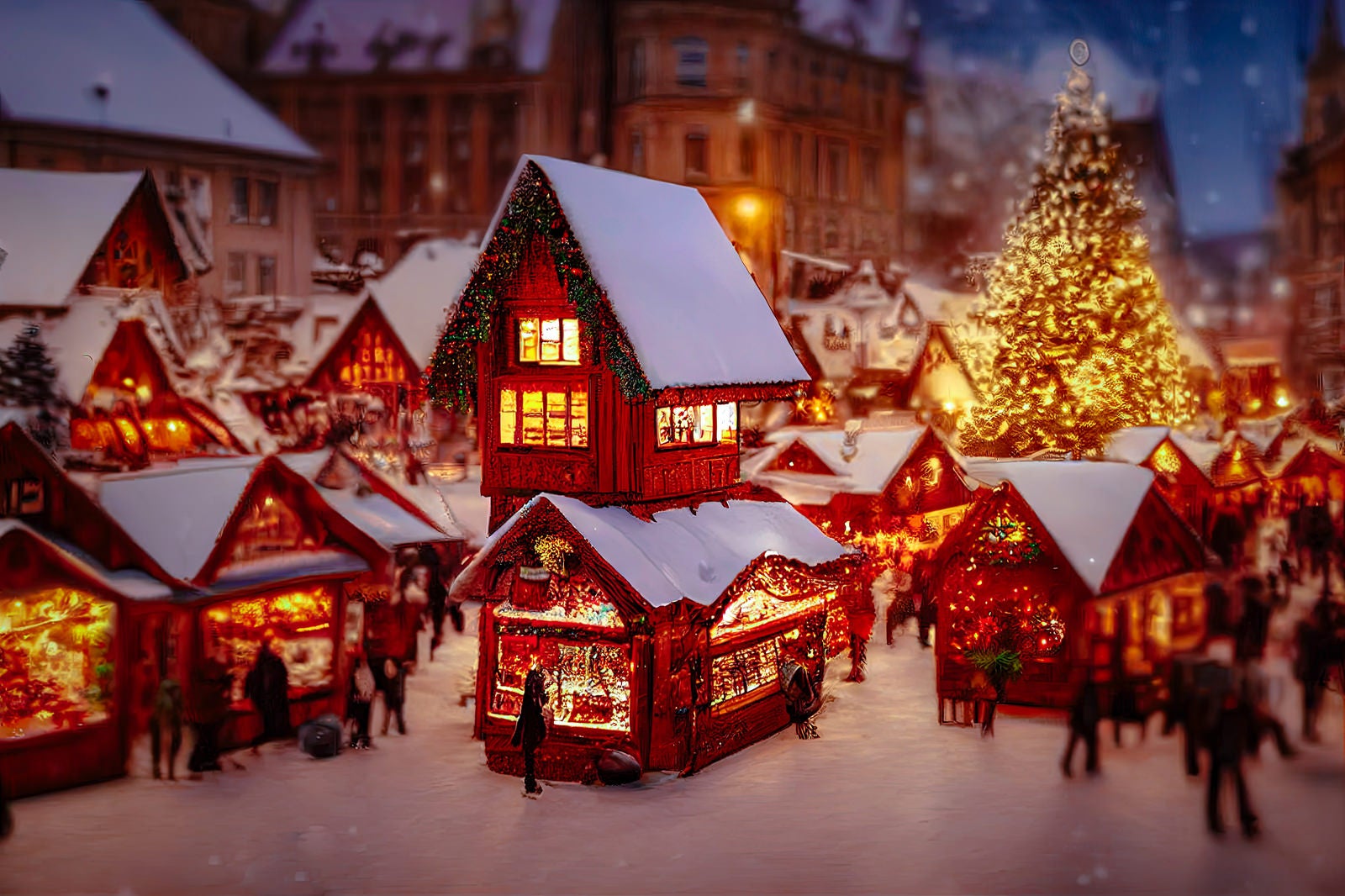 「クリスマスマーケットの風景」の写真