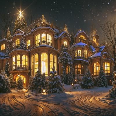 クリスマスイルミネーションの館の写真