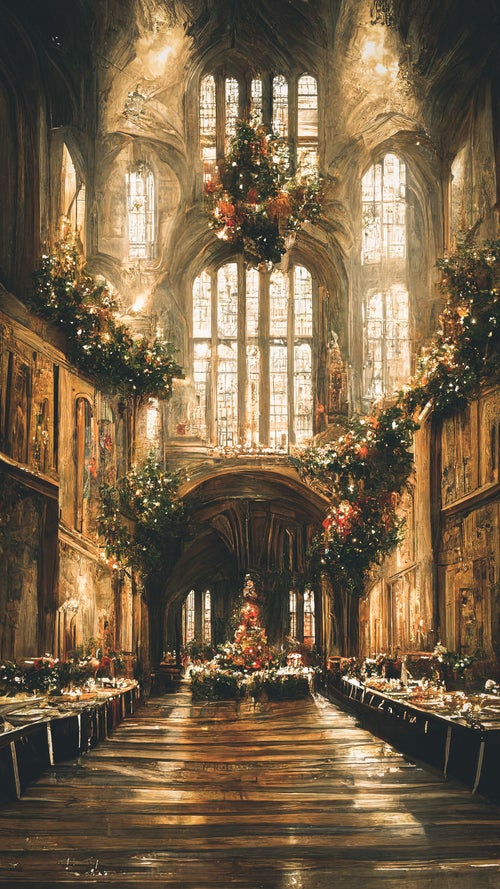 聖堂のクリスマスパーティーの写真