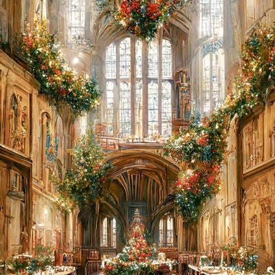大聖堂のクリスマスの写真