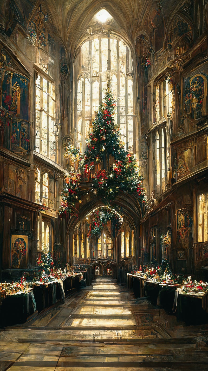「クリスマス一色の大聖堂」の写真