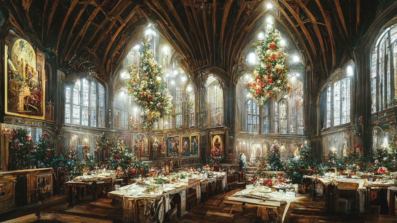 「クリスマス一色の大聖堂 | フリー素材のぱくたそ」の写真