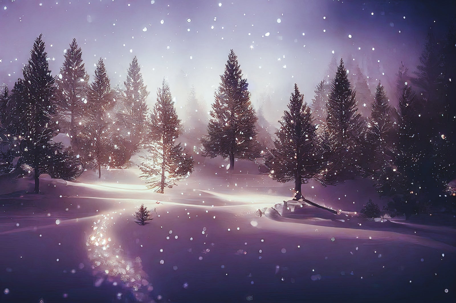 「モミノキに舞い散る雪」の写真