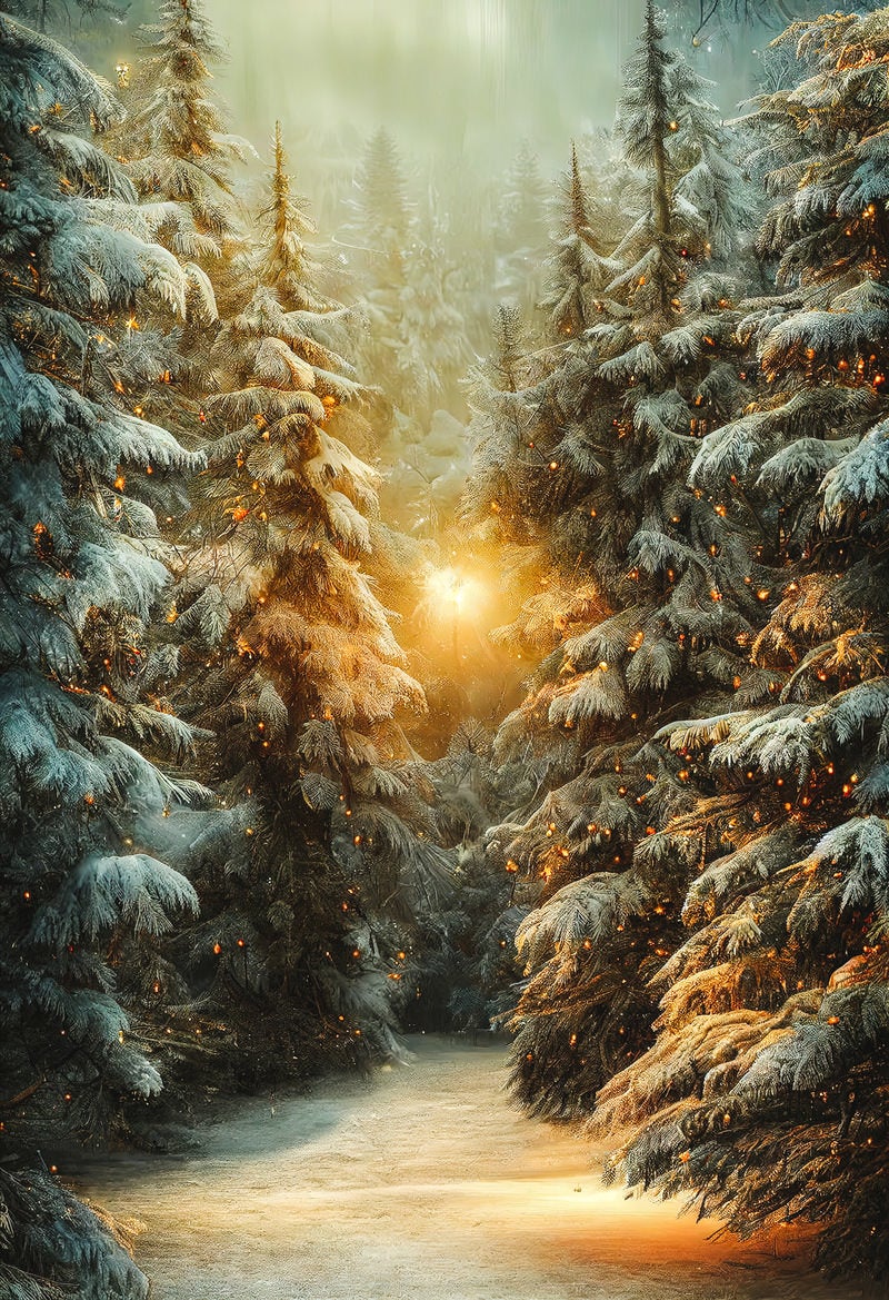 「森の中で灯る明かり」の写真