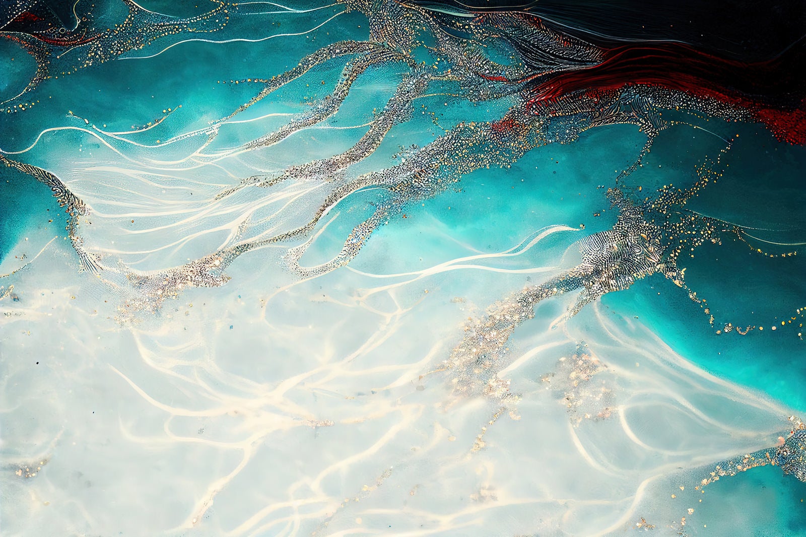 「水面で拡散される染料」の写真