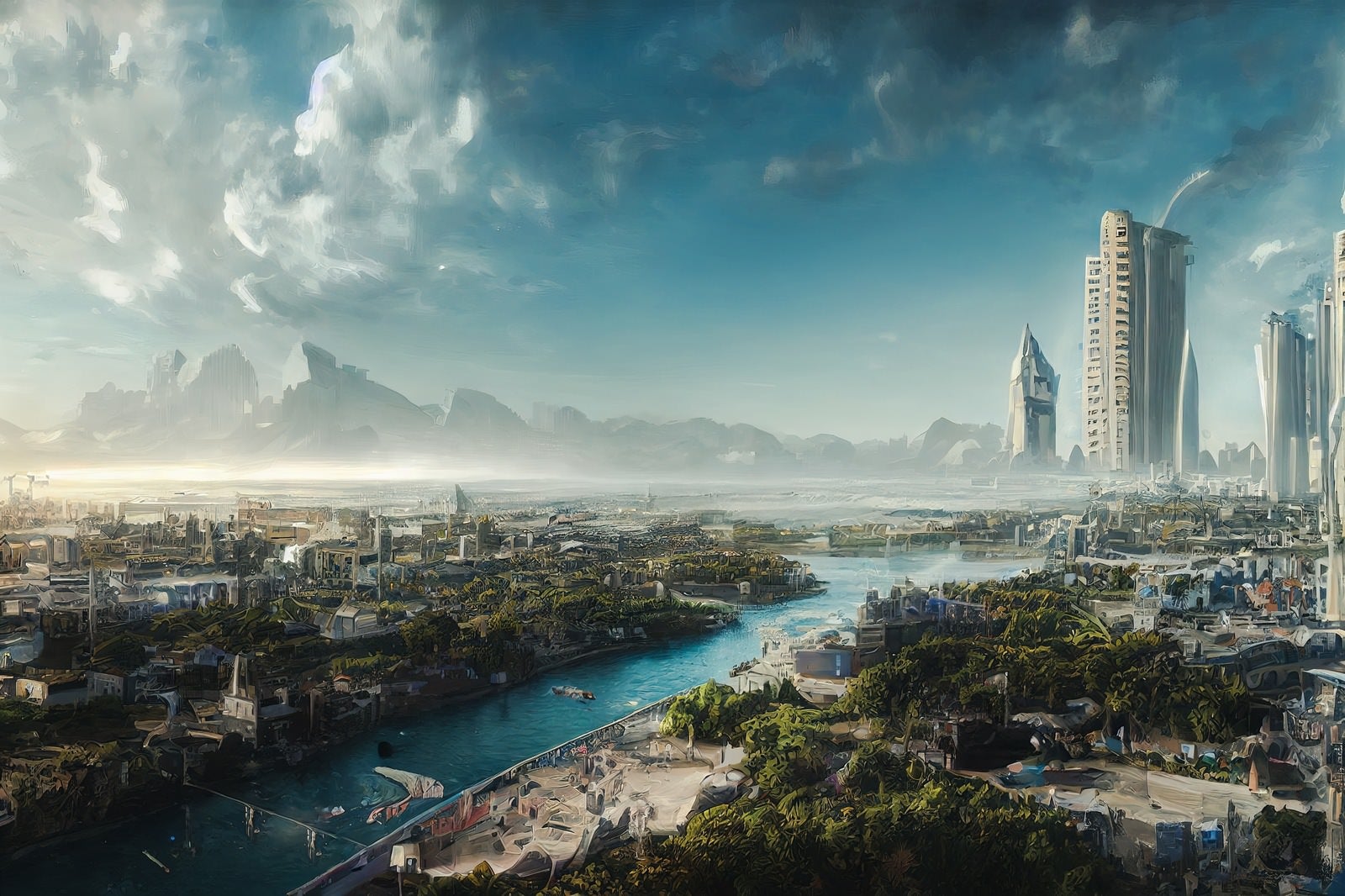 「水の都の未来都市」の写真