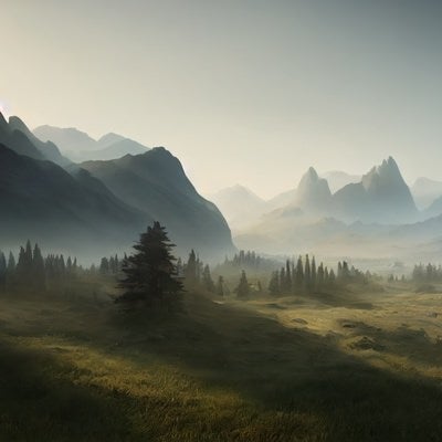 朝靄を纏った自然の息吹の写真