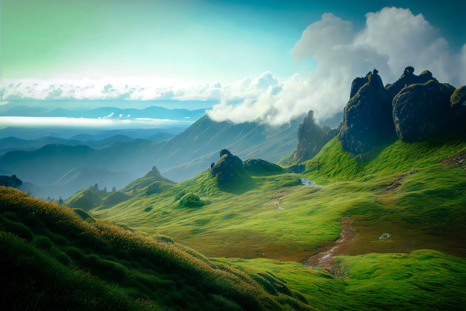 「圏谷に抱かれた高原の山々の響き」の写真