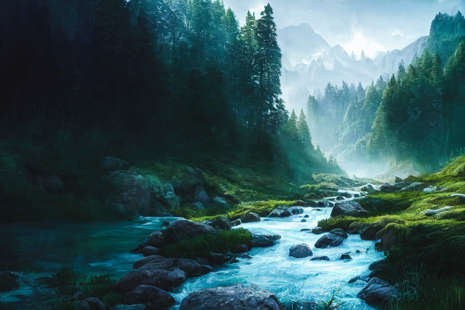 「川辺の風景から見える自然のリズム」の写真
