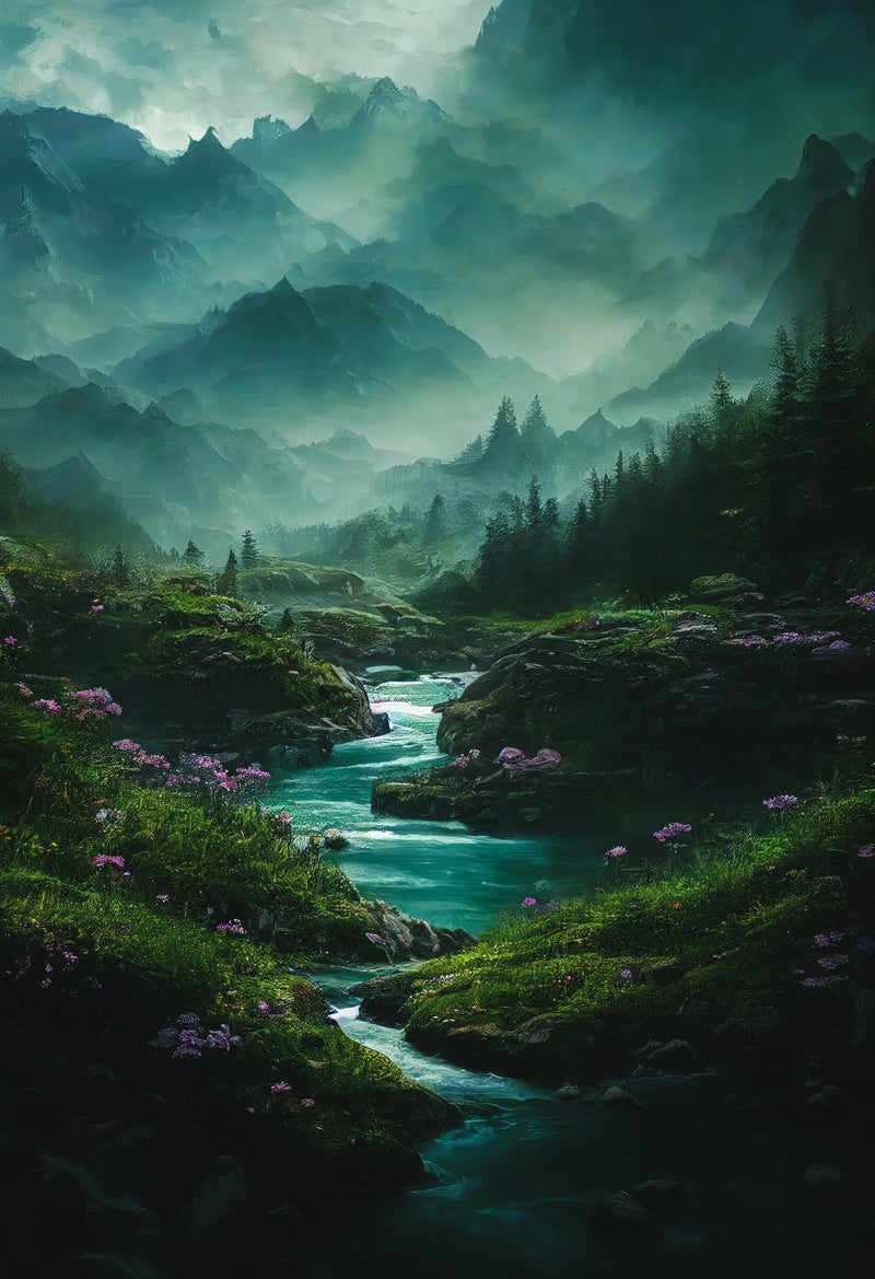 「川と渓谷が織りなす壮大な自然」の写真