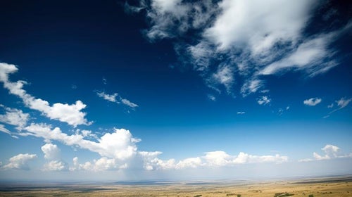青空と地平線の写真