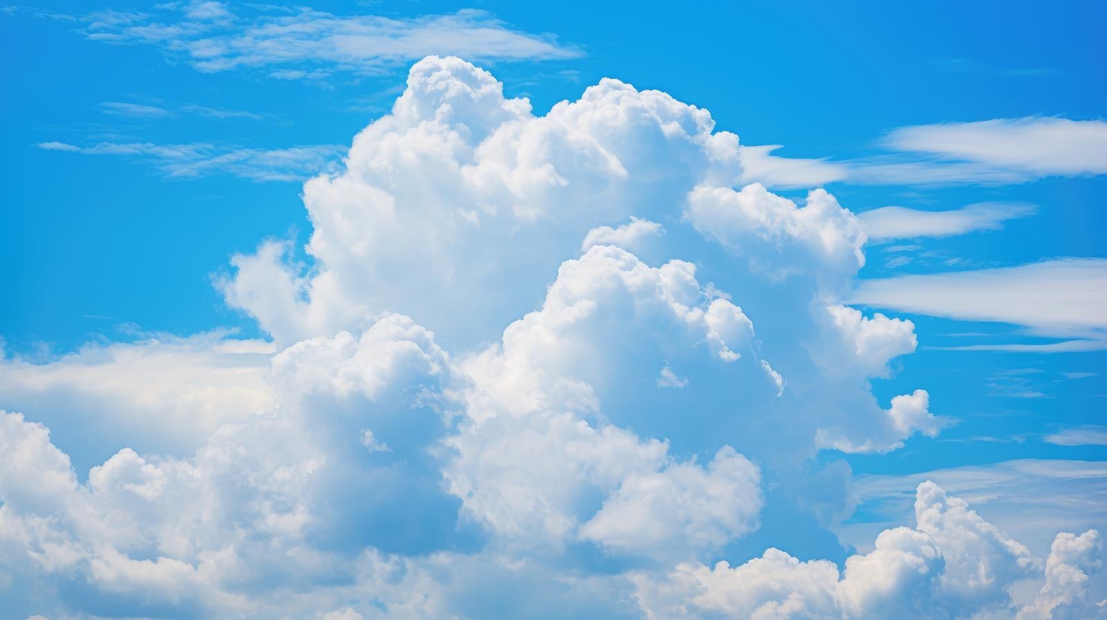 「夏日青空の積乱雲」の写真