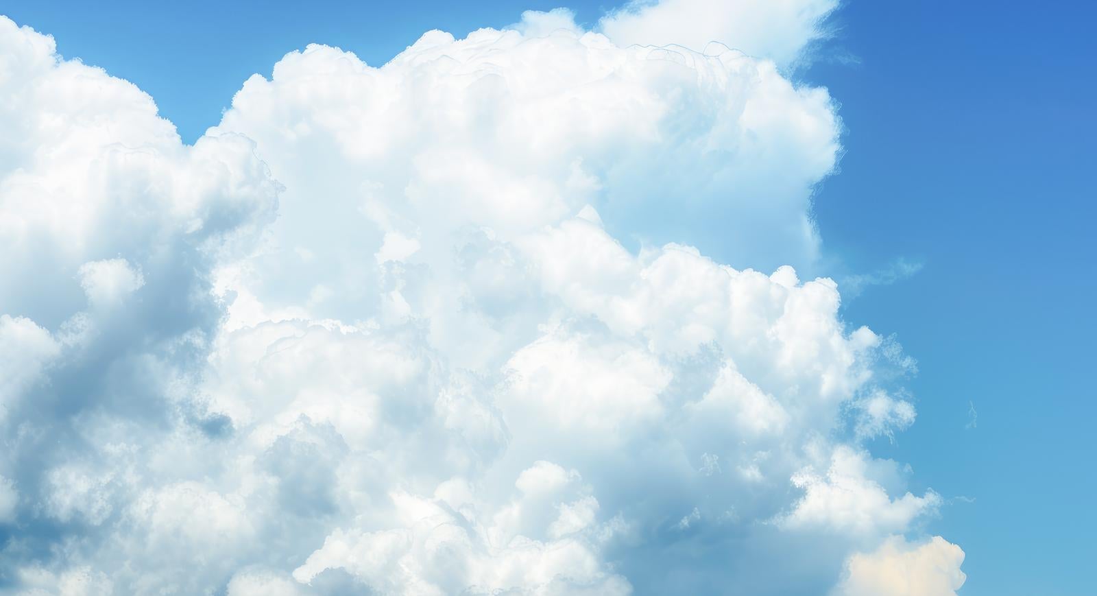 「もこもこする積乱雲」の写真