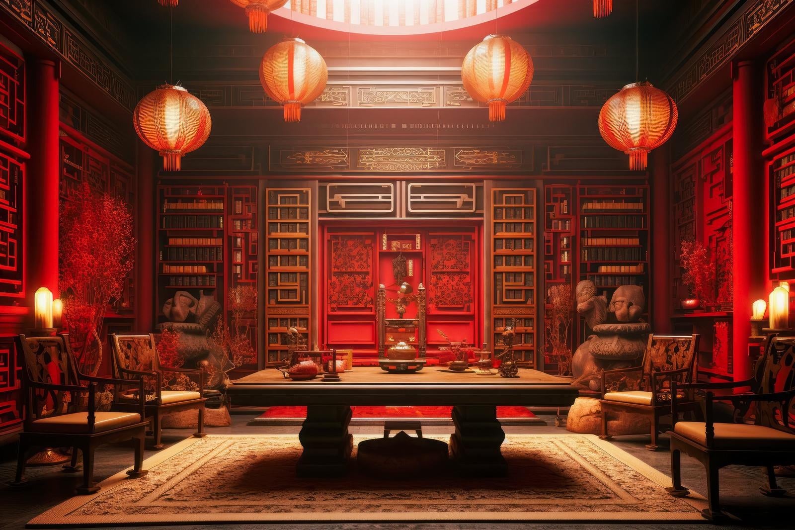 「中華風の室内」の写真