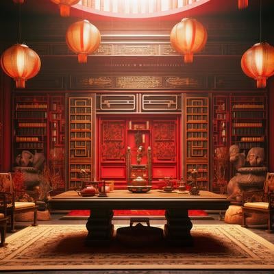 中華風の室内の写真