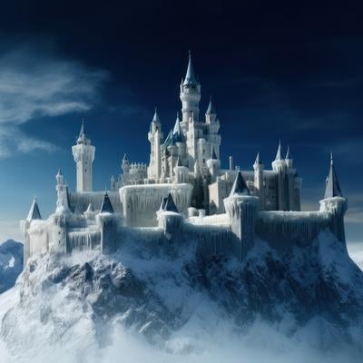 白銀の調べ 雪化粧した宮殿の幻想的な世界の写真