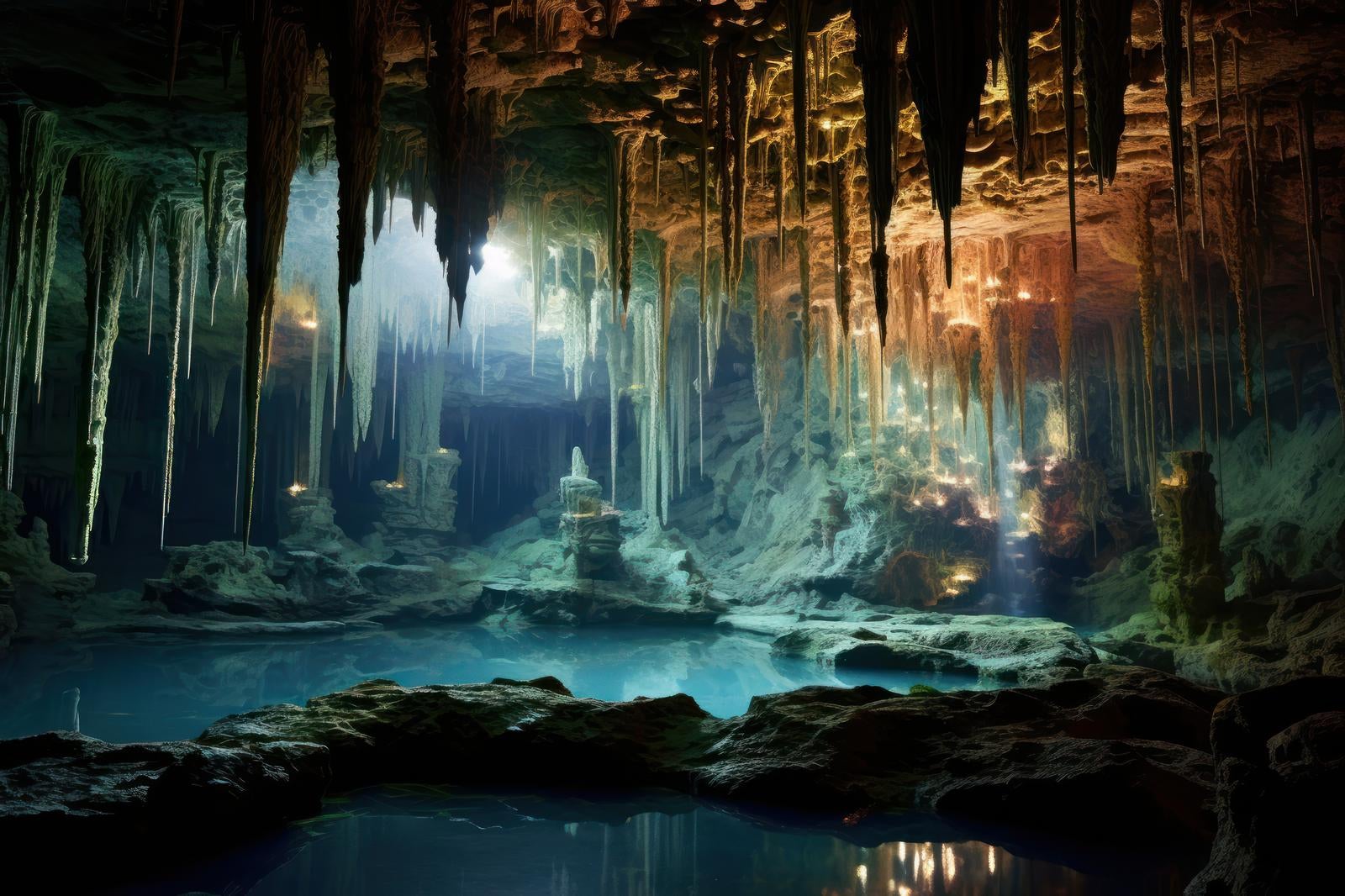 「地下水と泉が織りなす地質」の写真