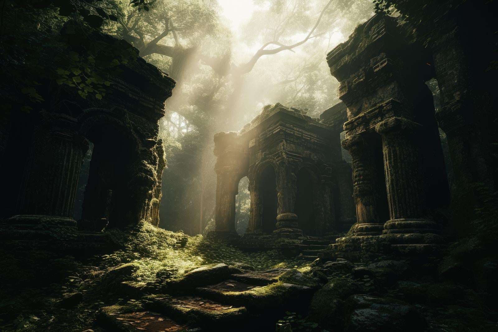 「ジャングルの忘れられた神殿 古代文明の秘密」の写真