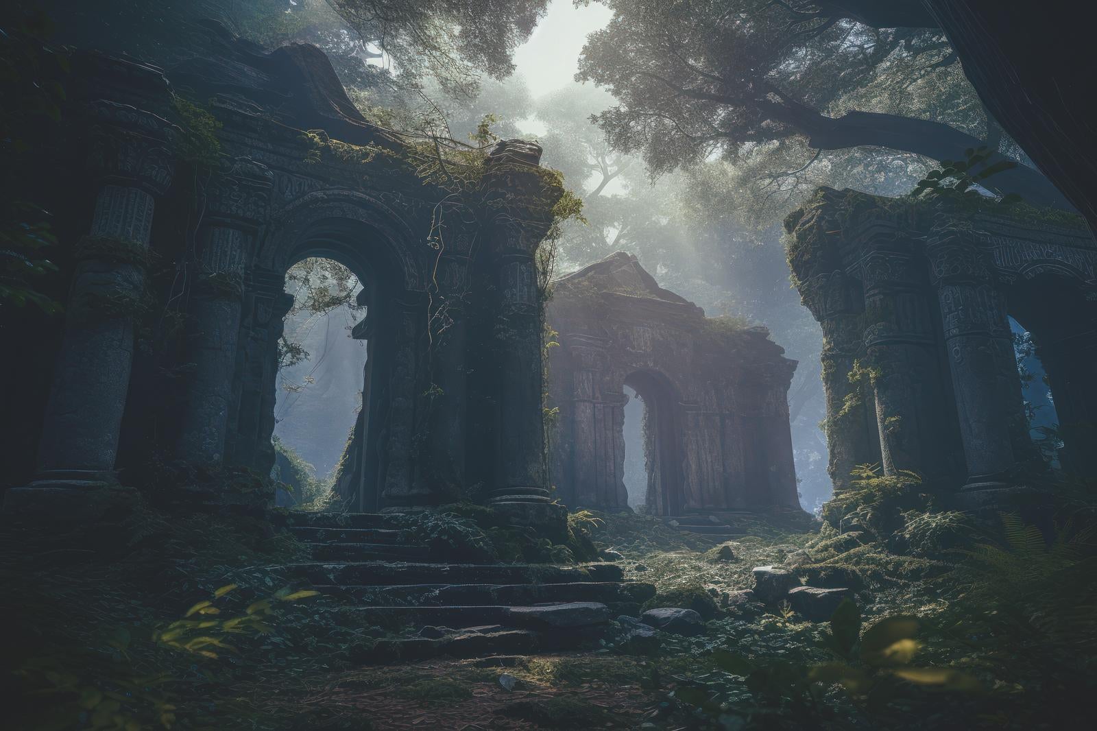 「ジャングルの秘境と古代文明の扉」の写真