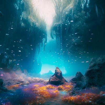 海底遺跡の美しさの写真