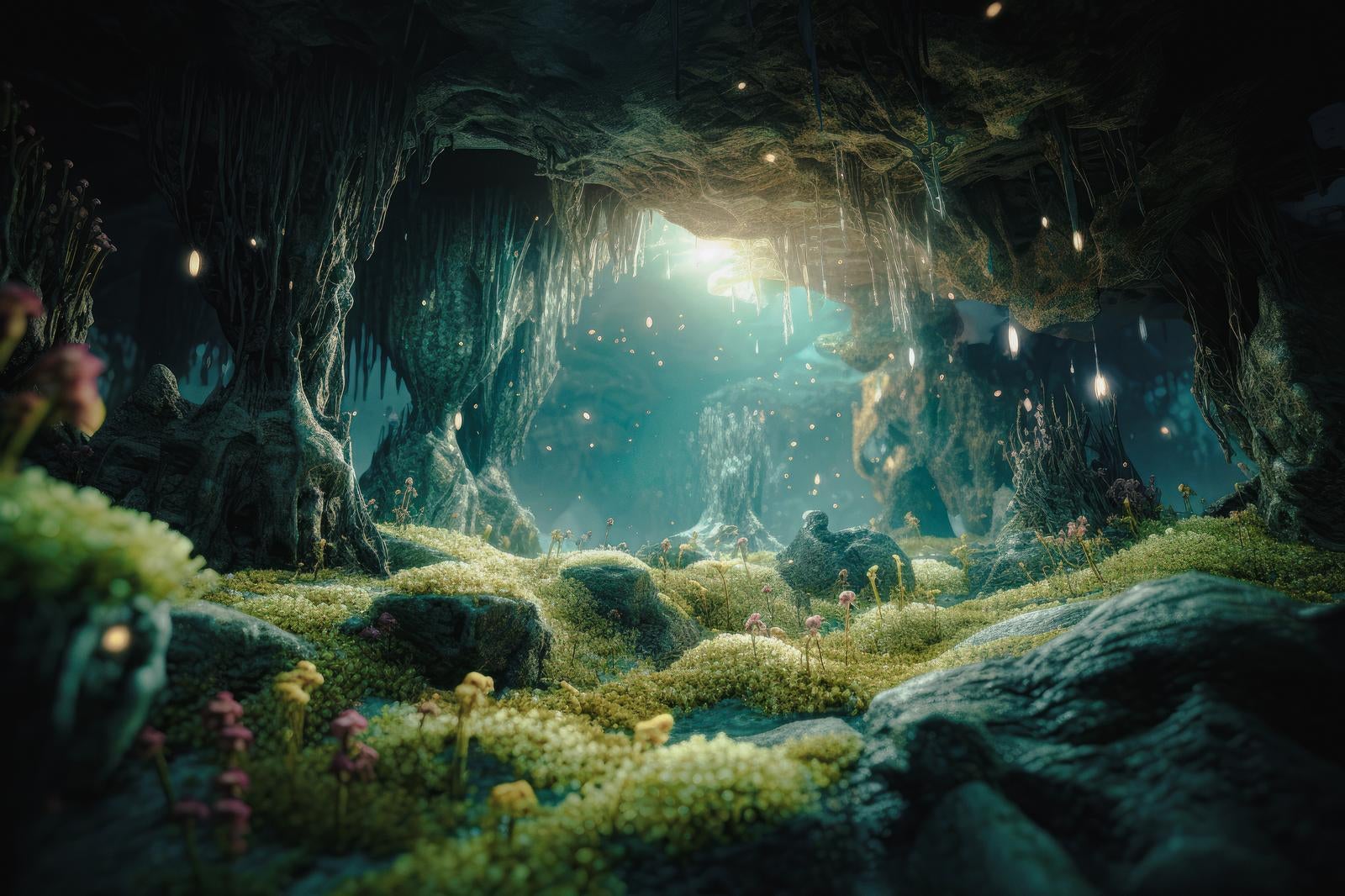 「洞窟の中の生命の息吹」の写真