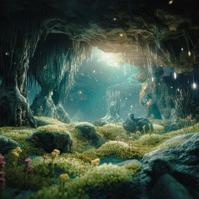 洞窟の中の生命の息吹の写真