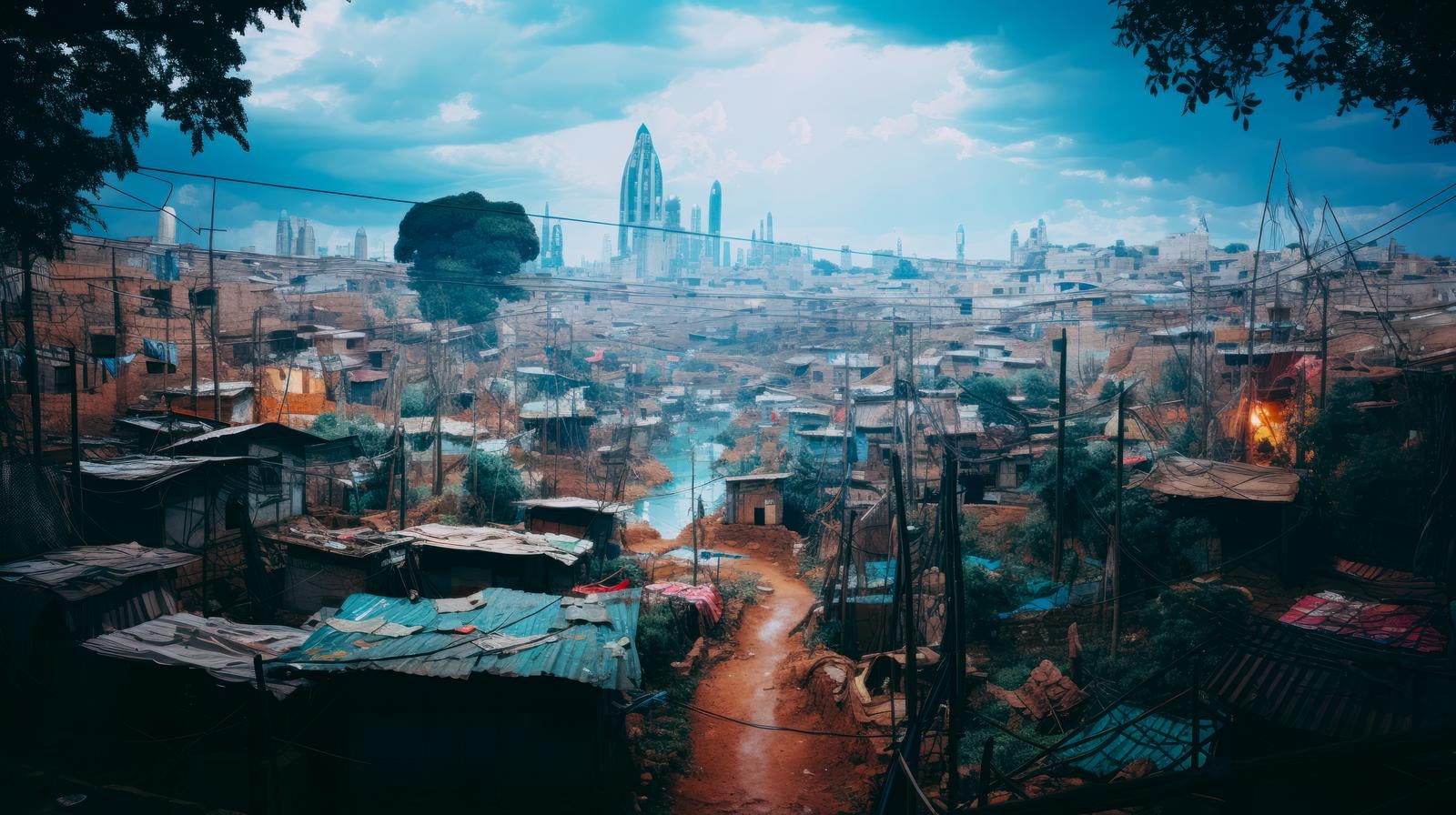 「スラム街の様子」の写真