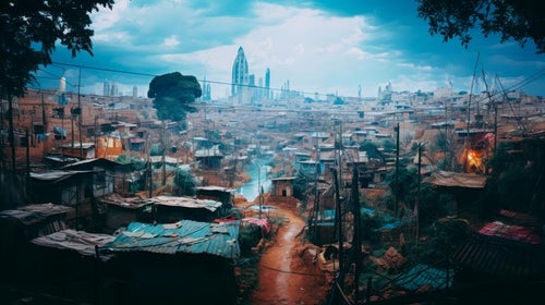 スラム街の様子の写真