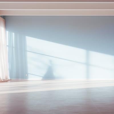 自然光が入る透明感のある部屋の写真