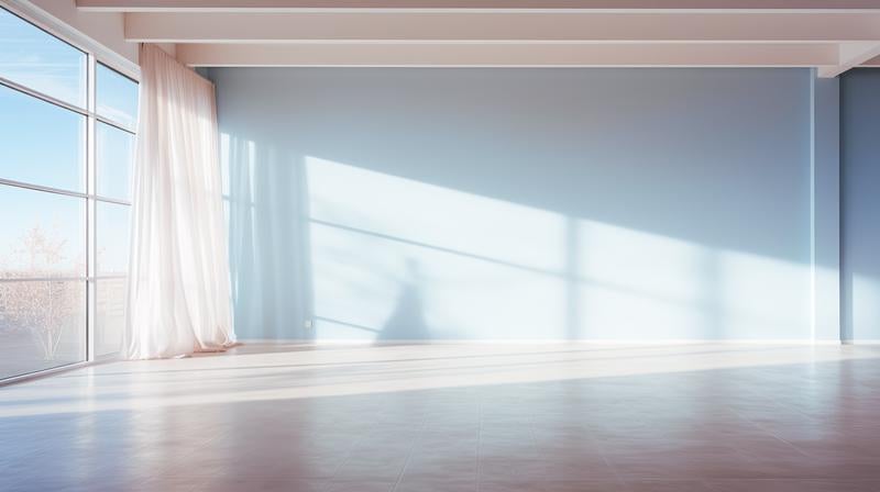 自然光が入る透明感のある部屋の写真